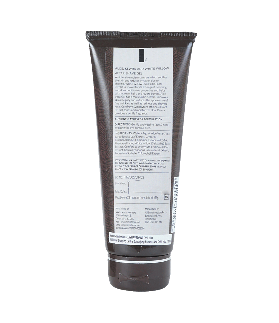 Aloe, Kewra & White Willow After Shave Gel