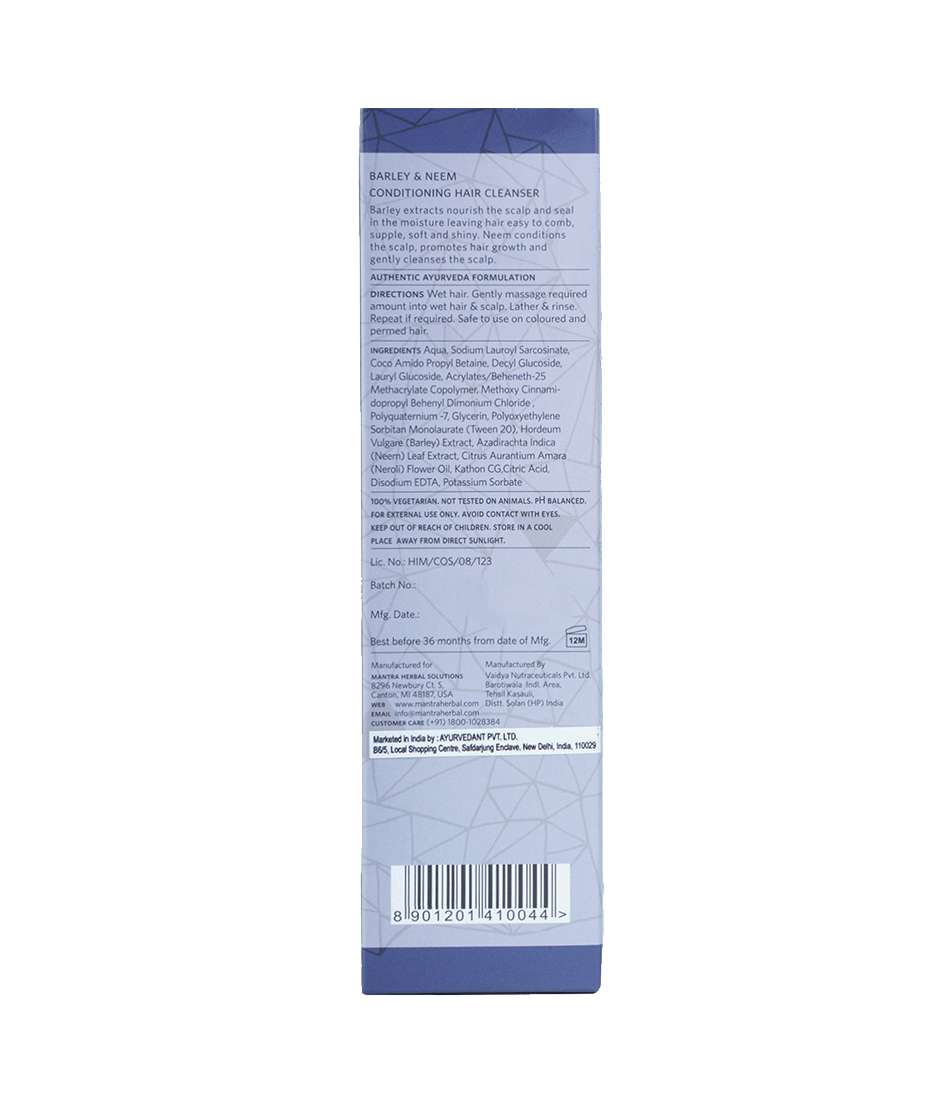 Barley And Neem Conditioning Hair Cleanser For Men