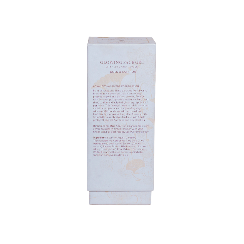 Gold and Saffron Glowing Face Gel with 24 Carat Gold