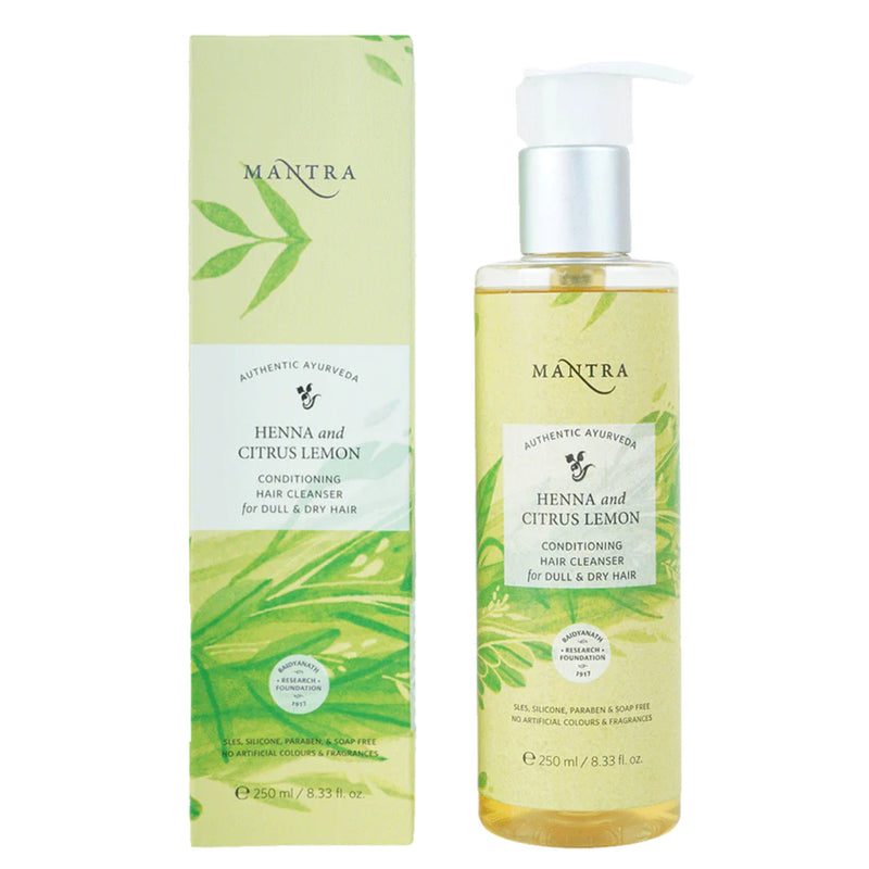 Fenugreek and Rajanigandha Hair Conditioner for Dry & Damaged Hair + Henna and Citrus Lemon Conditioning Hair Cleanser for Dull & Dry Hair