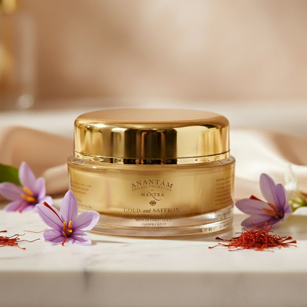 Gold and Saffron Glowing Face Gel with 24 Carat Gold