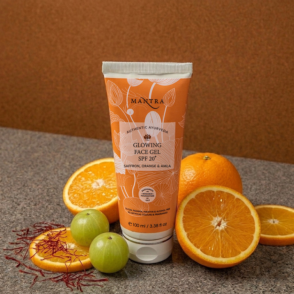 Saffron, Orange And Amla Glowing Face Gel SPF 20