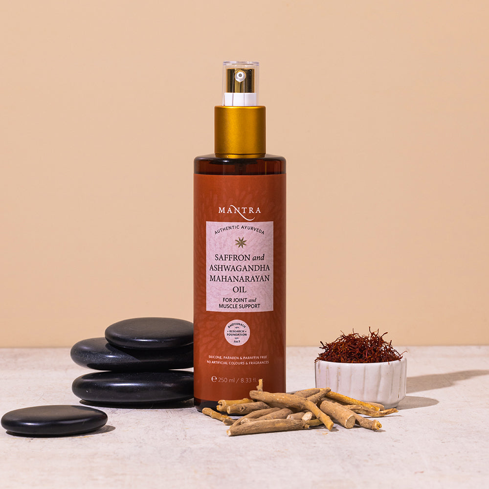 Saffron & Ashwagandha Mahanarayan Oil For Joint And Muscle Support