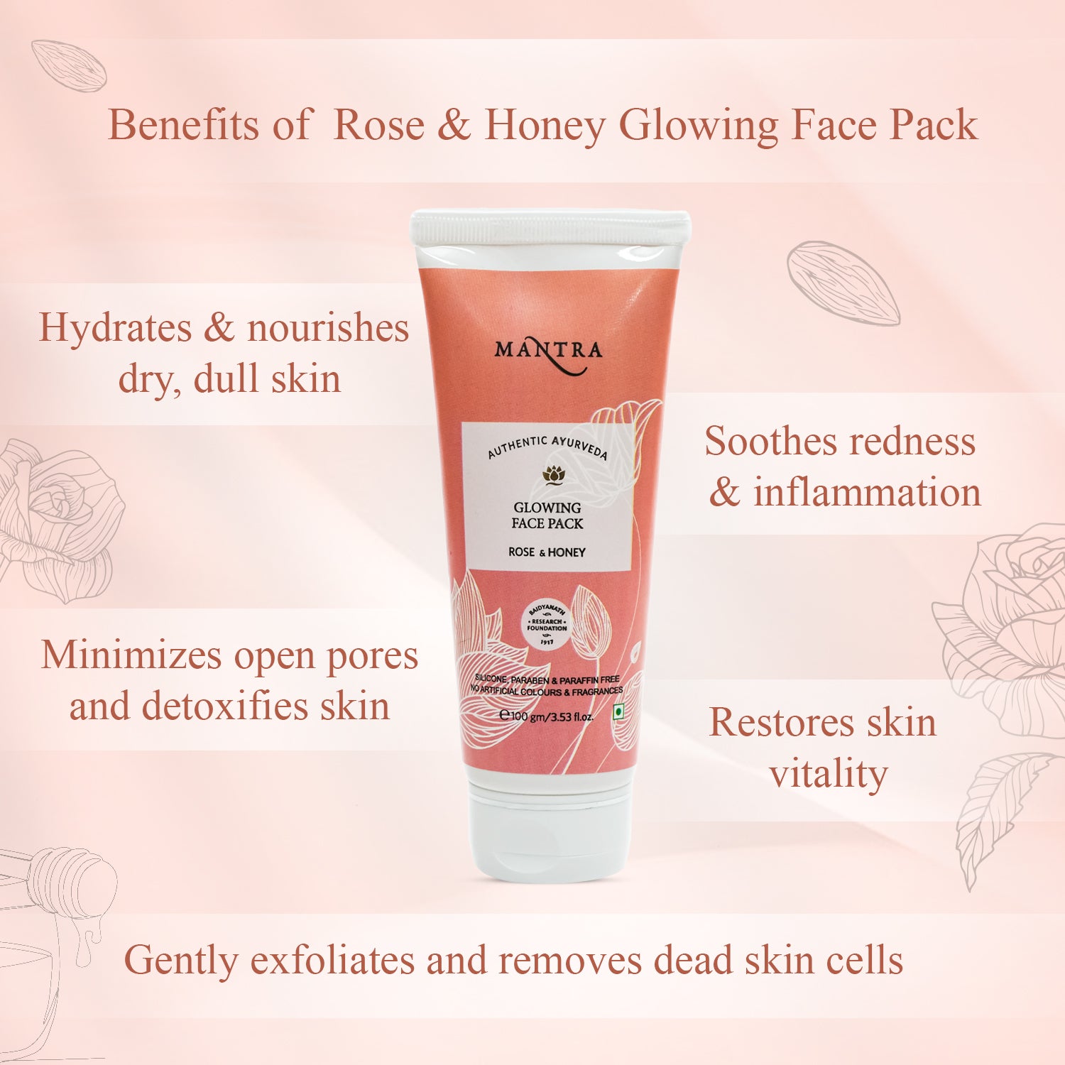 Rose & Honey Glowing Face Pack