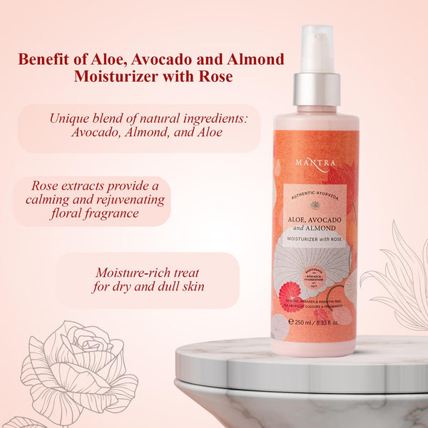 Aloe, Avocado And Almond Moisturiser With Rose