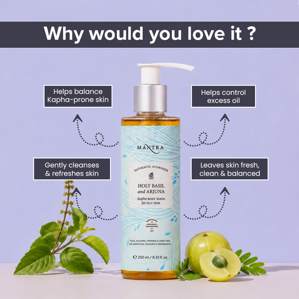 Holy Basil and Arjuna Kapha Body Wash for Oily Skin