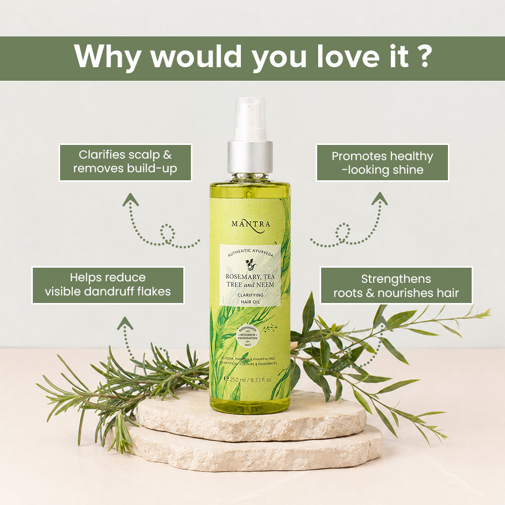 Rosemary, Tea Tree And Neem Clarifying Hair Oil