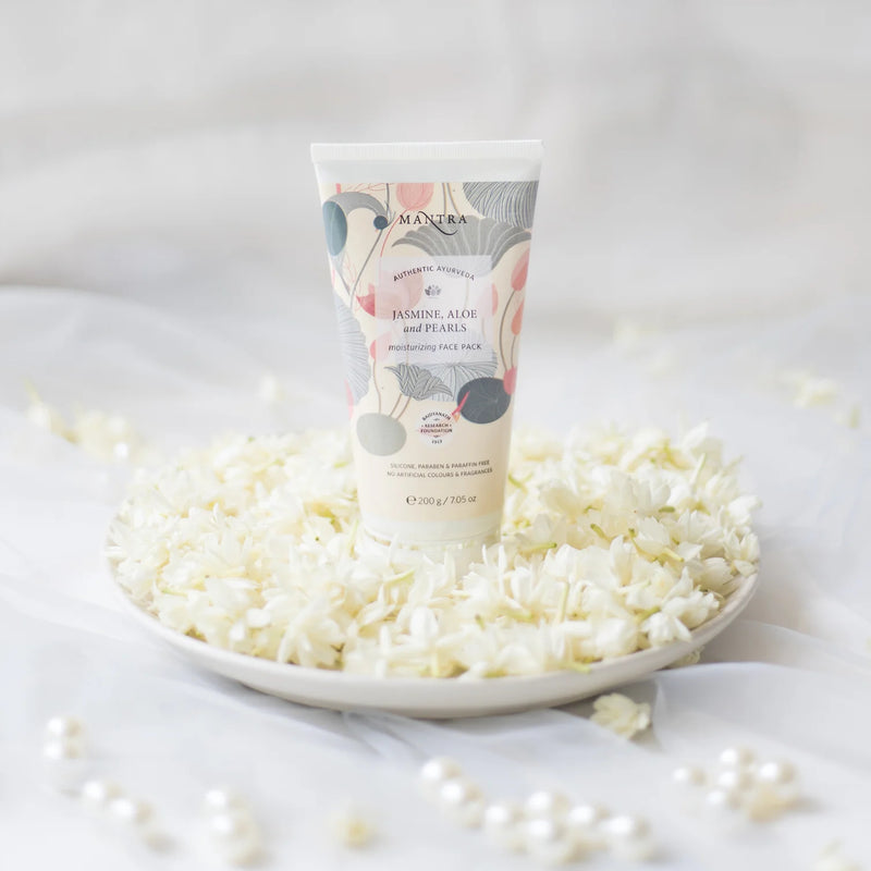 Jasmine Aloe & Pearl Moisturizing Face Pack 200gm + Pollution Defense Face Gel with Aloe Turmeric & Sandalwood  100gm