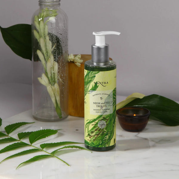 Neem and Tea Tree Oil Dandruff Removing Hair Cleanser + Neem and Haldi Anti-Acne Face Wash