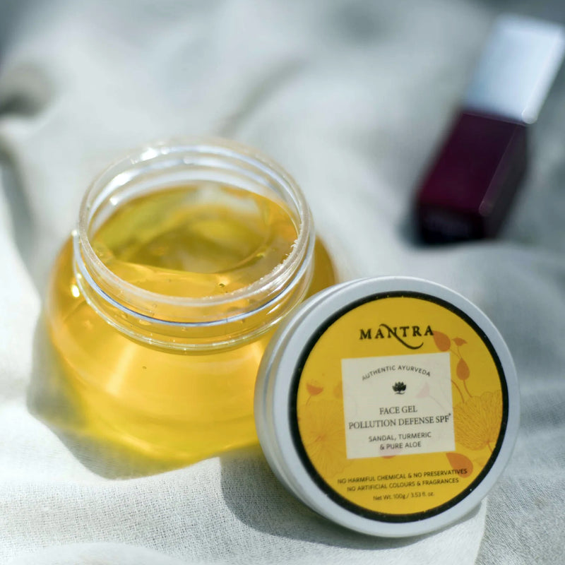 Jasmine Aloe & Pearl Moisturizing Face Pack 200gm + Pollution Defense Face Gel with Aloe Turmeric & Sandalwood  100gm