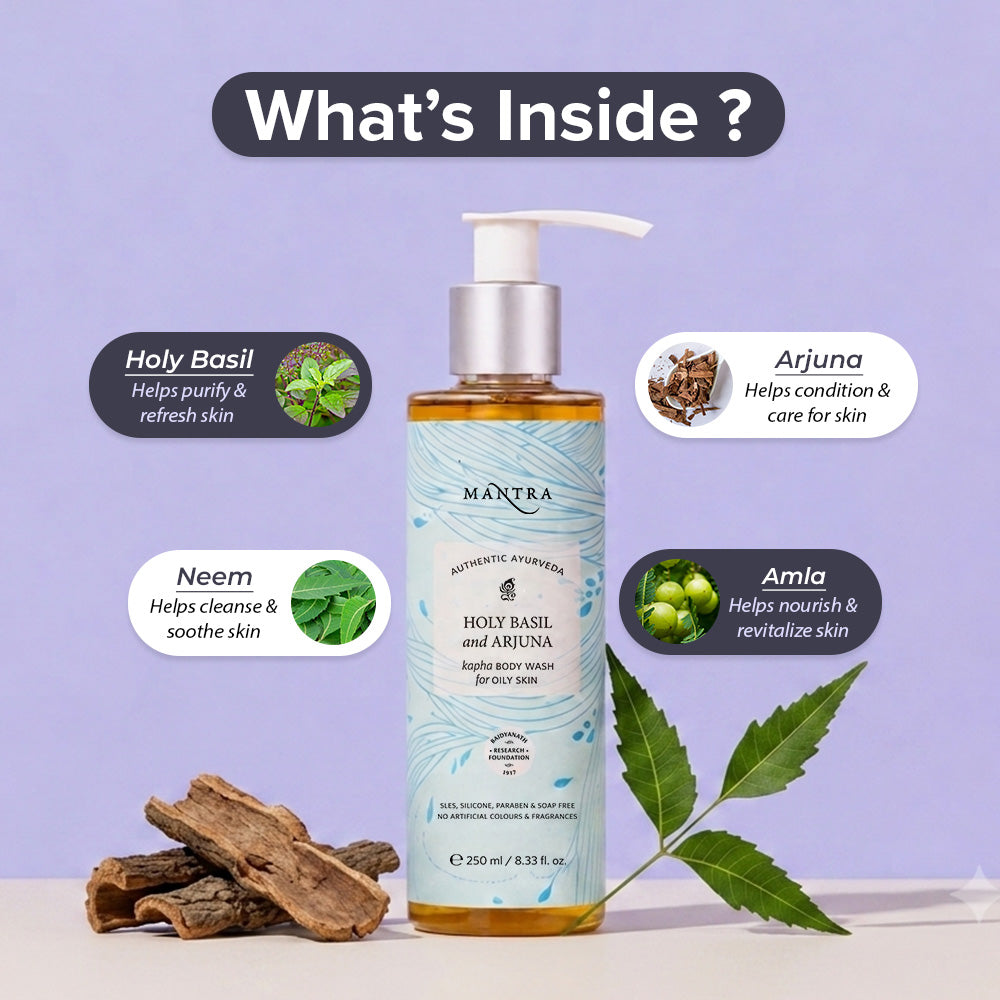 Holy Basil and Arjuna Kapha Body Wash for Oily Skin