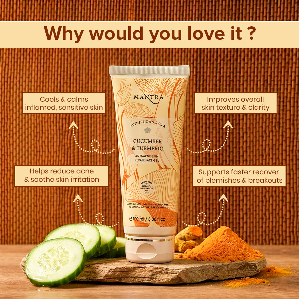 Cucumber & Turmeric Anti-Acne Skin Repair Face Gel
