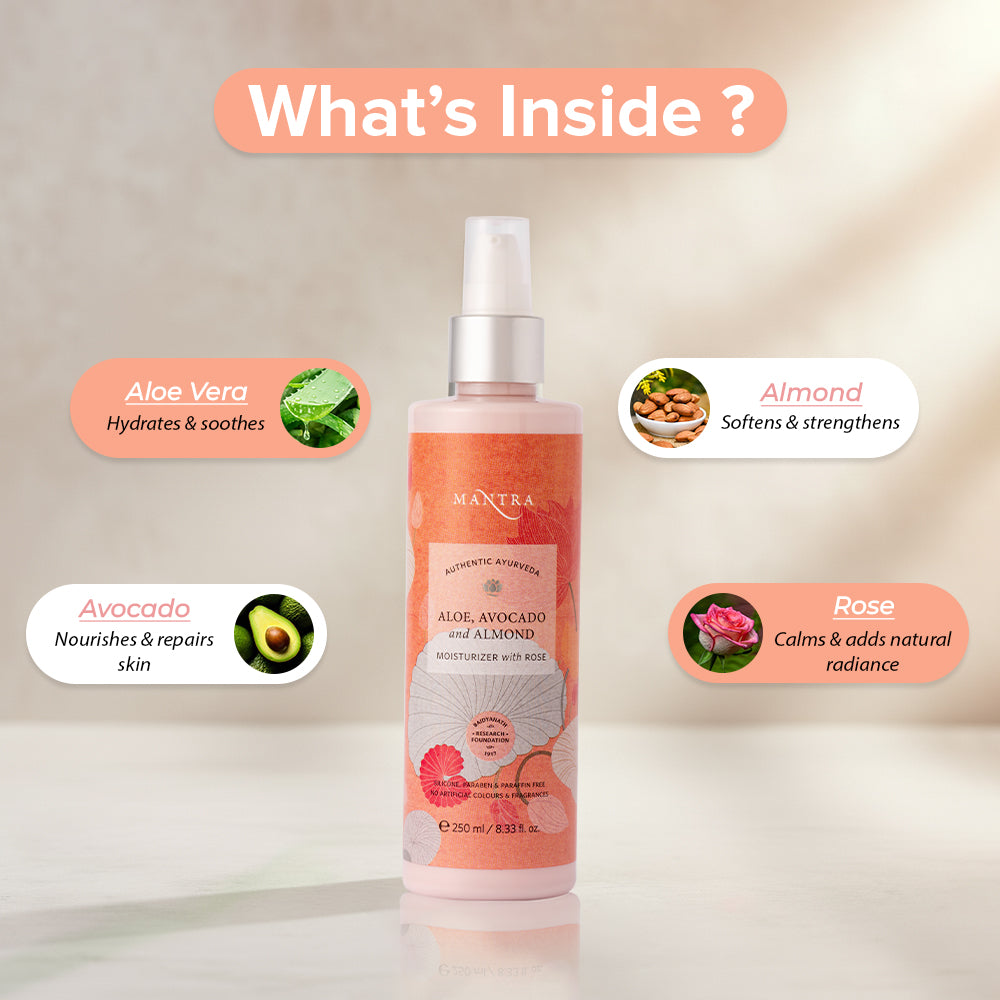 Aloe, Avocado And Almond Moisturiser With Rose