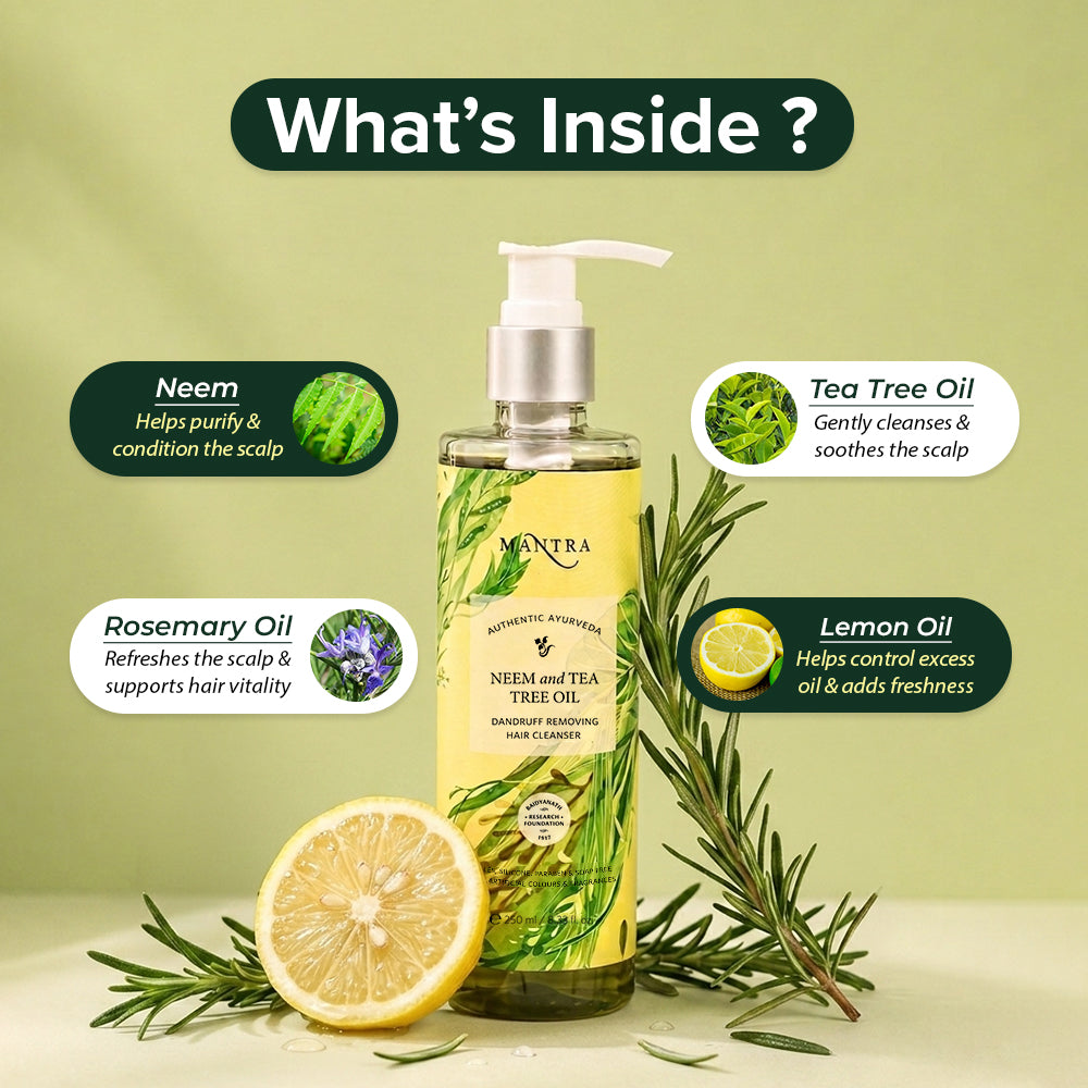 Neem and Tea Tree Oil Dandruff Removing Hair Cleanser