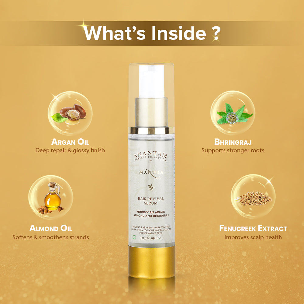 Hair Revival Serum Moroccan Argan Almond and Bhringraj