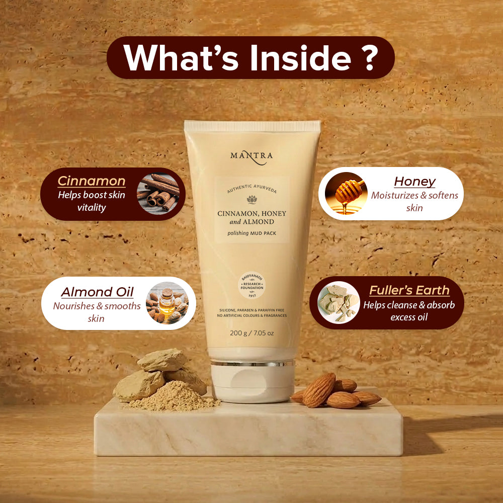 Cinnamon, Honey And Almond Polishing Mud Pack