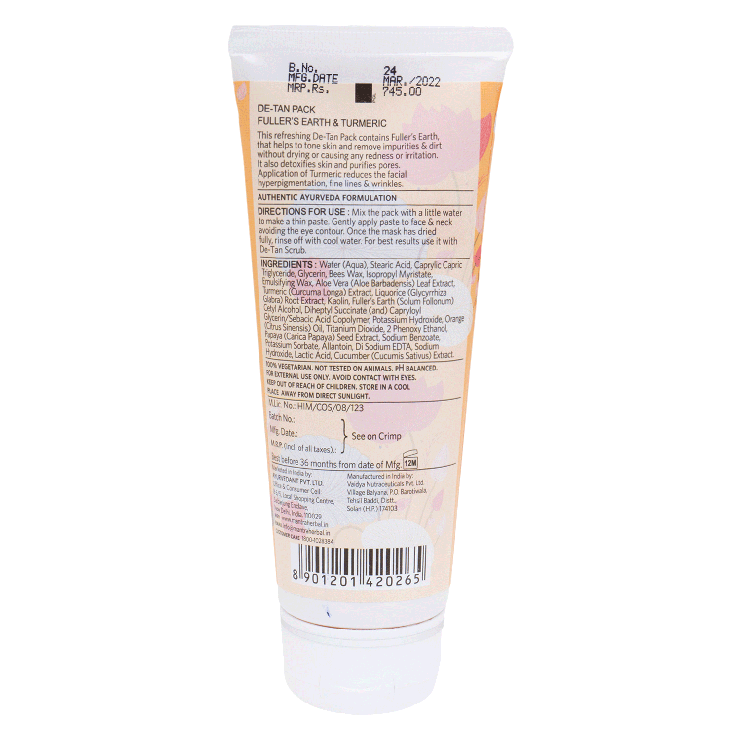 De-Tan Pack Fuller’s Earth & Turmeric