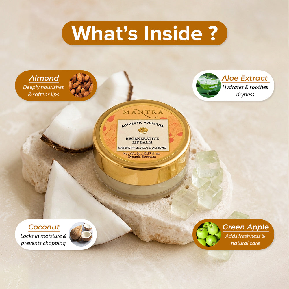 Regenerative Lip Balm Green Apple, Aloe & Almond