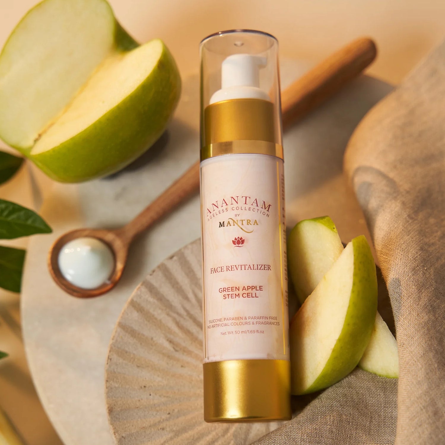 Green Apple Stem Cell Face Revitalizer 50ml + Saffron Orange & Amla Glowing Face Gel with SPF 20 50ml