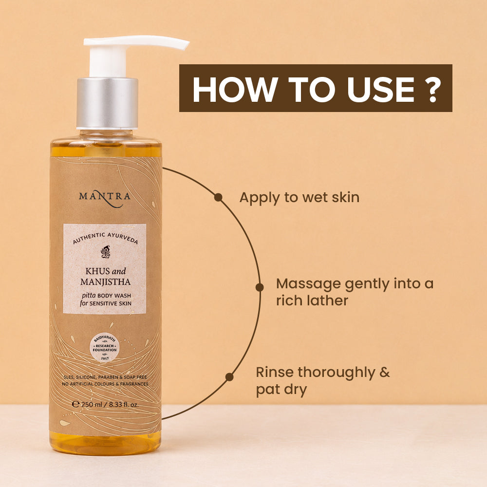 Khus and Manjistha Pitta Body Wash for Sensitive Skin