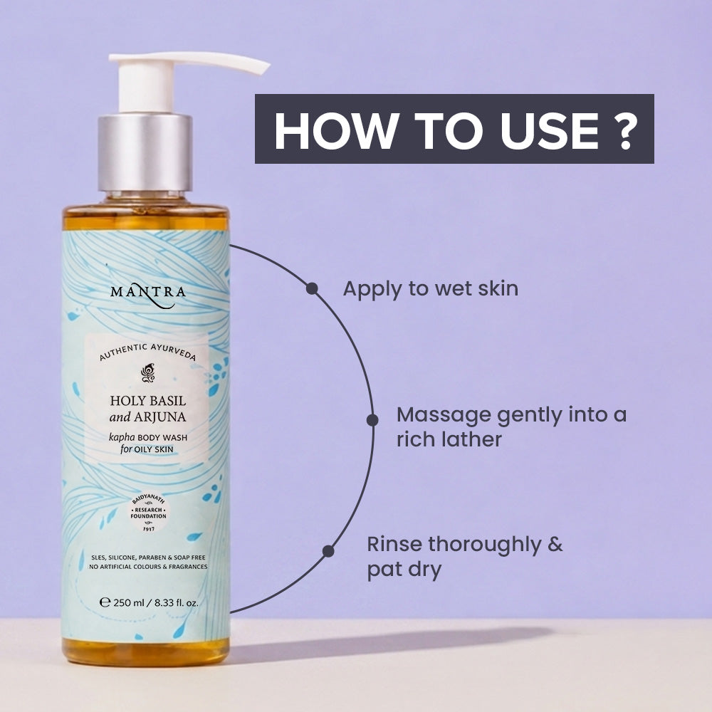 Holy Basil and Arjuna Kapha Body Wash for Oily Skin