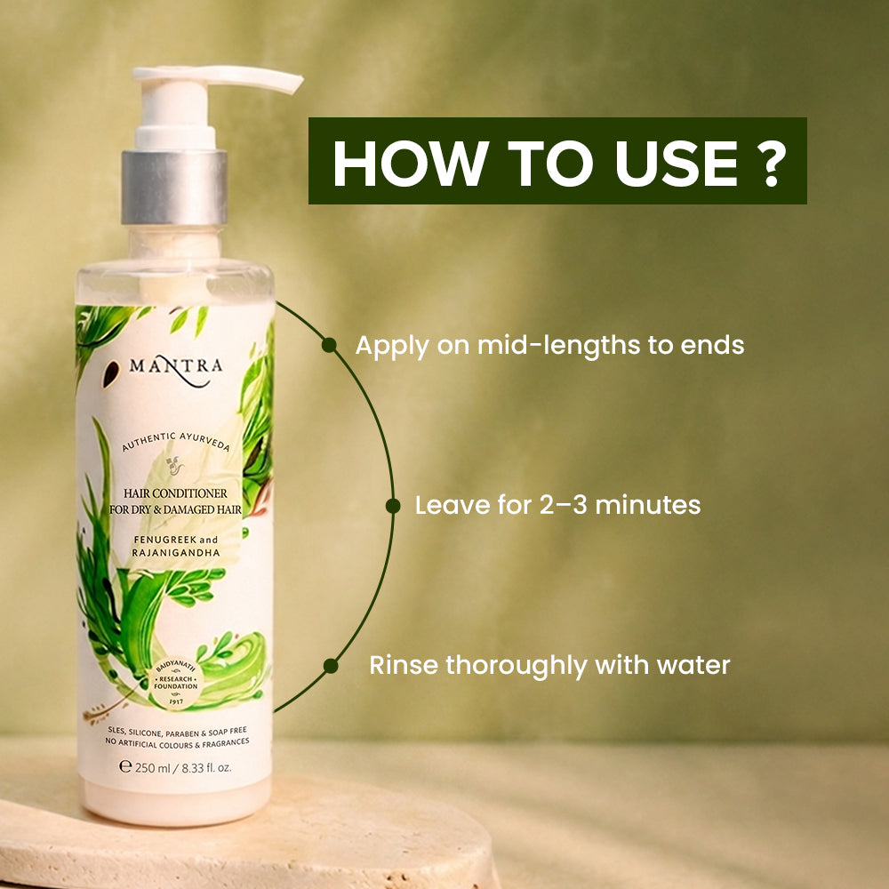 Fenugreek and Rajanigandha Hair Conditioner for Dry & Damaged Hair