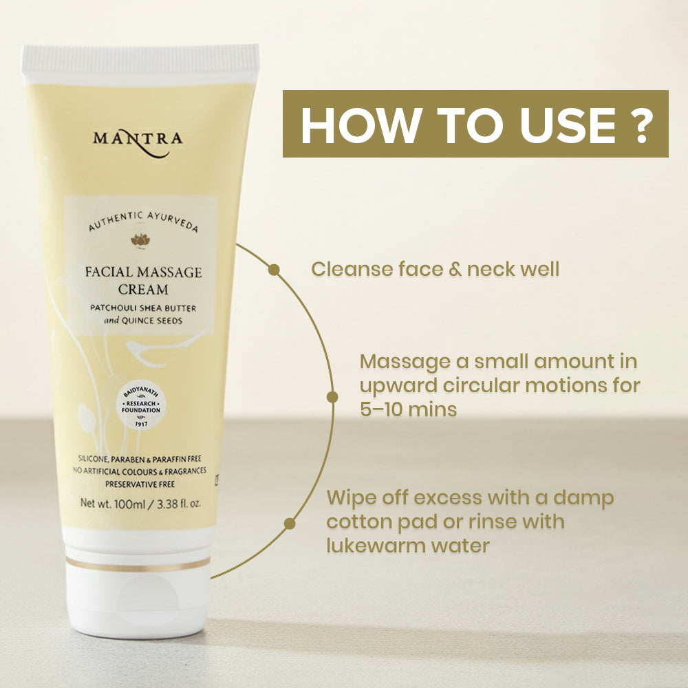 Facial Massage Cream Patchouli Shea Butter and Quince Seeds