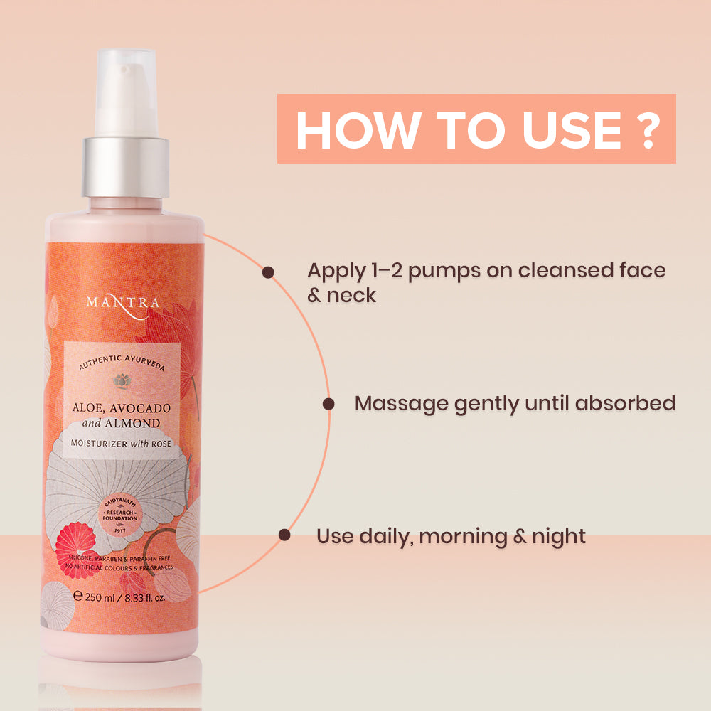 Aloe, Avocado And Almond Moisturiser With Rose