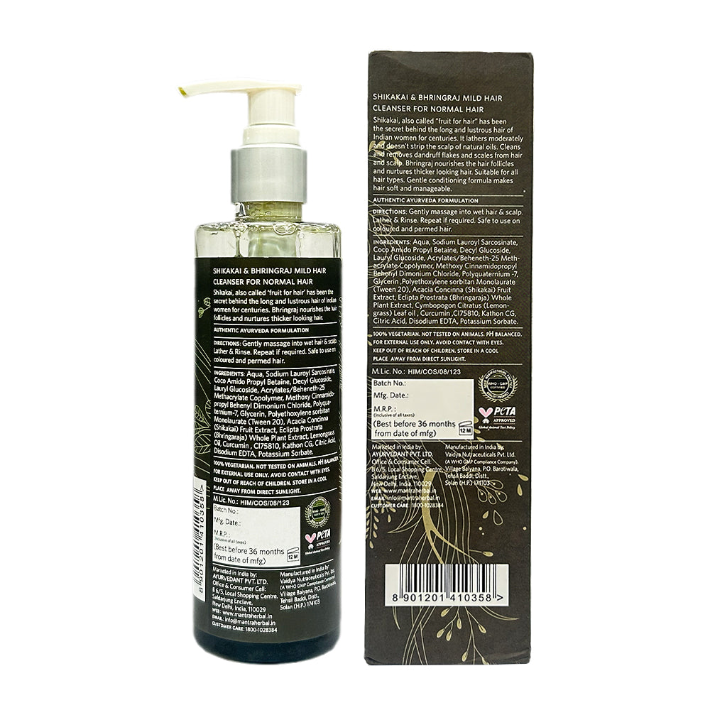 Shikakai and Bhringraj Mild Hair Cleanser for Normal Hair