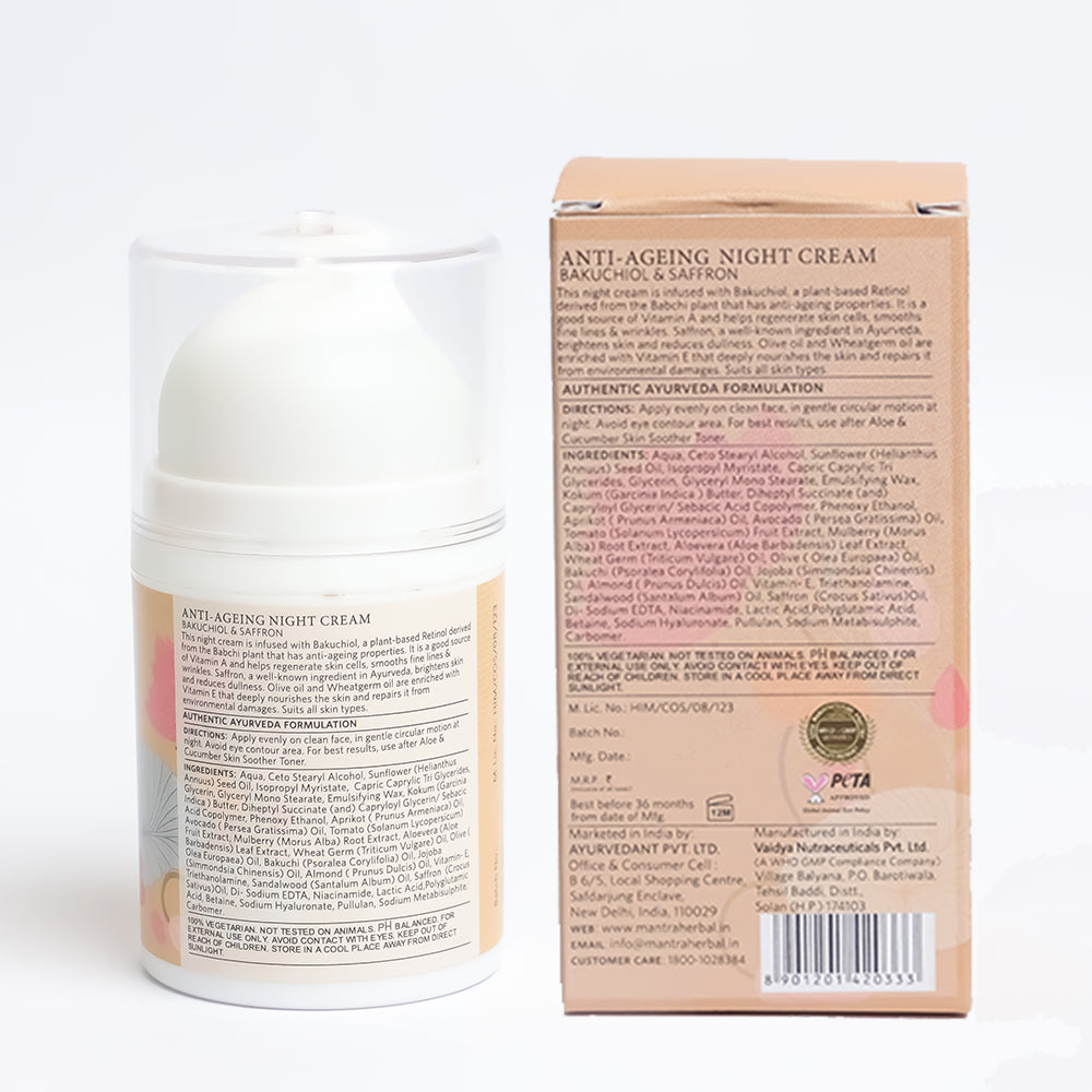 Anti-Ageing Night Cream Bakuchiol & Saffron