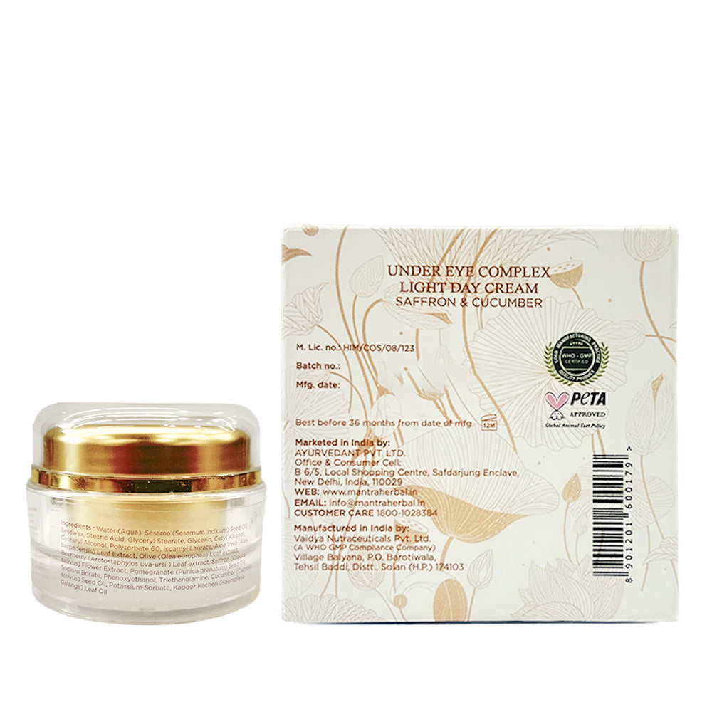 Saffron and Cucumber Under Eye Complex Light Day Cream