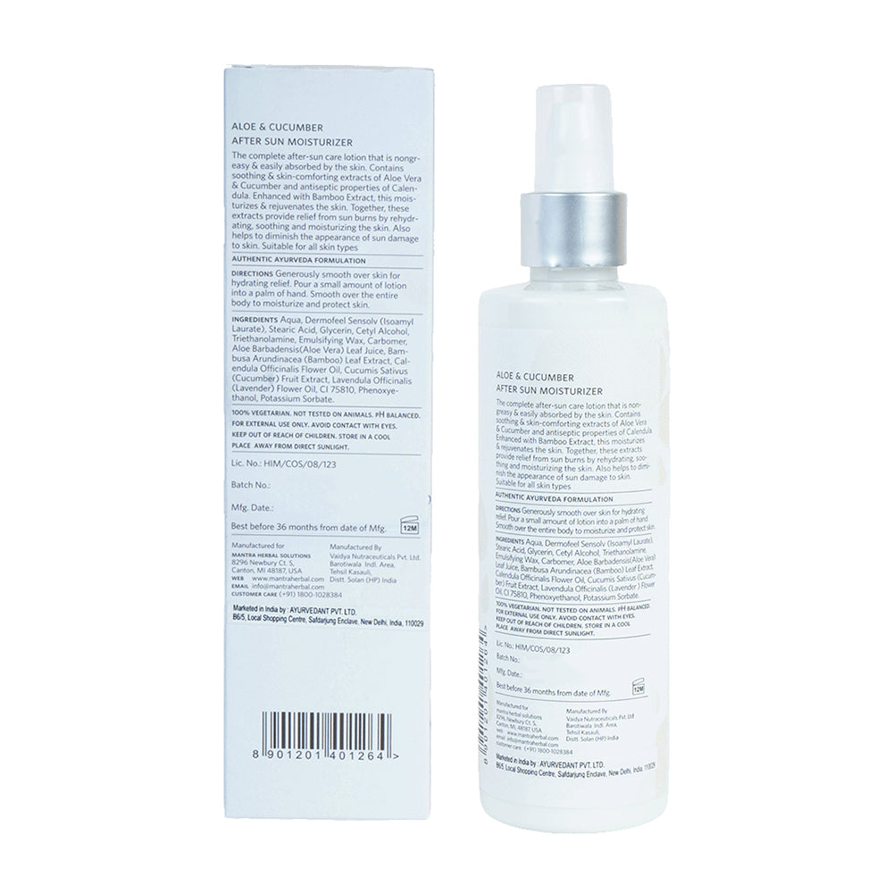 Aloe And Cucumber After Sun Moisturiser