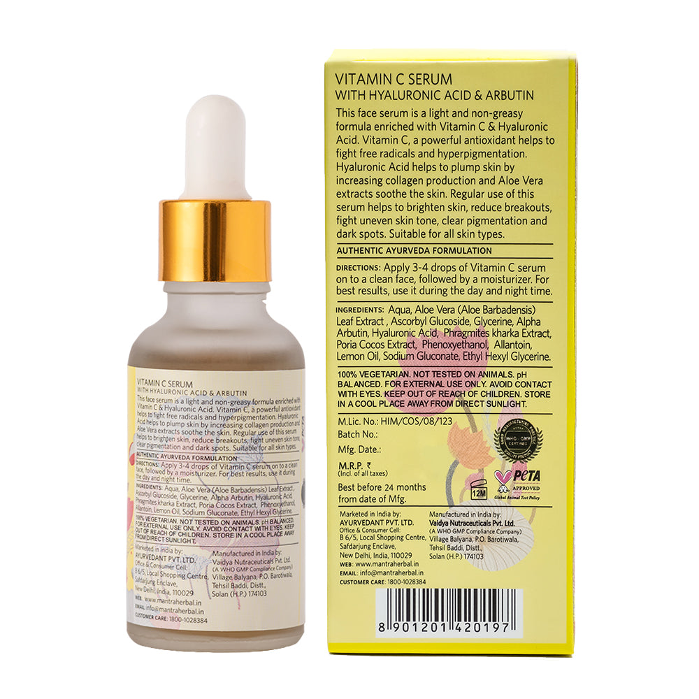 Vitamin C Serum with Hyaluronic Acid and Arbutin