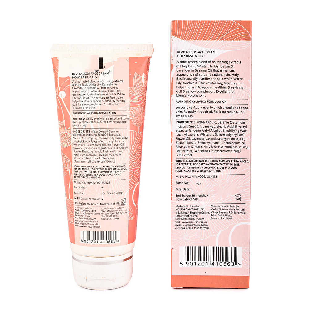 Holy Basil And Lily Revitalizer Face Cream