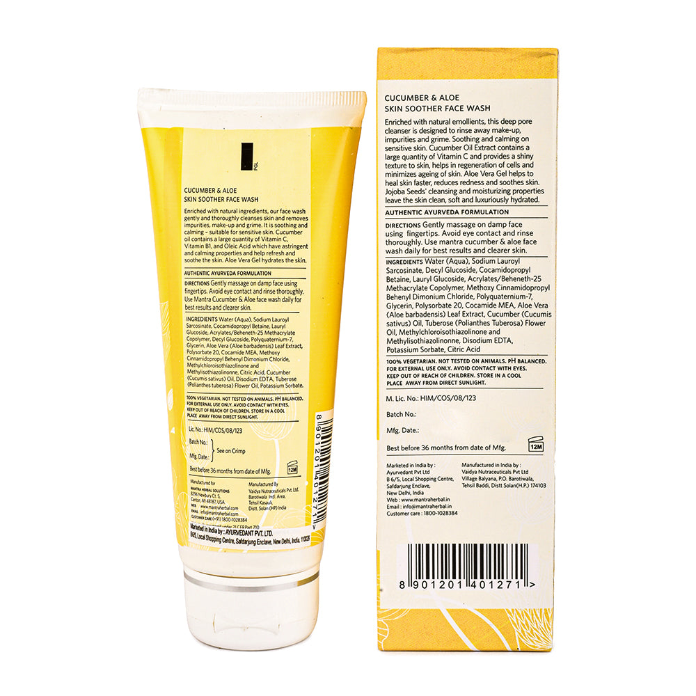 Cucumber and Aloe Skin Soother Face Wash