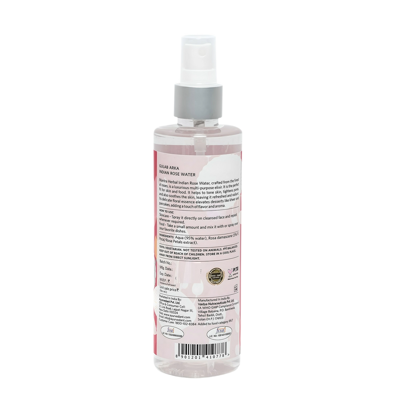 Gulab Arka Indian Rose Water, Best Gulab Jal for Face