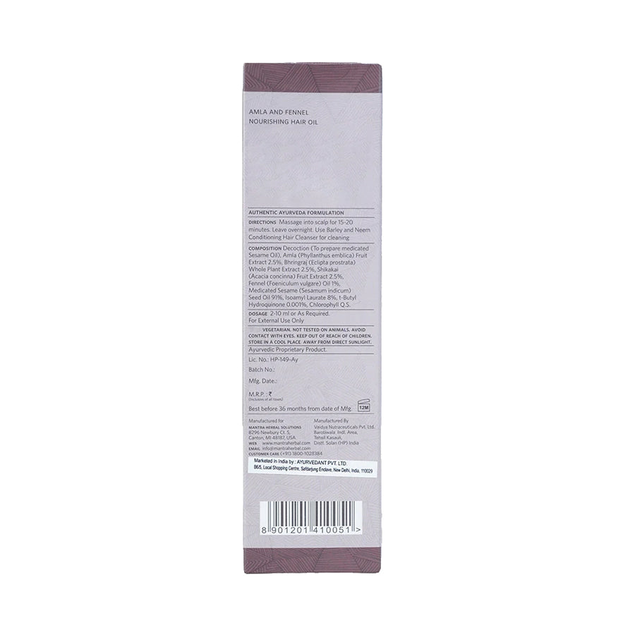 Amla And Fennel Nourishing Hair Oil