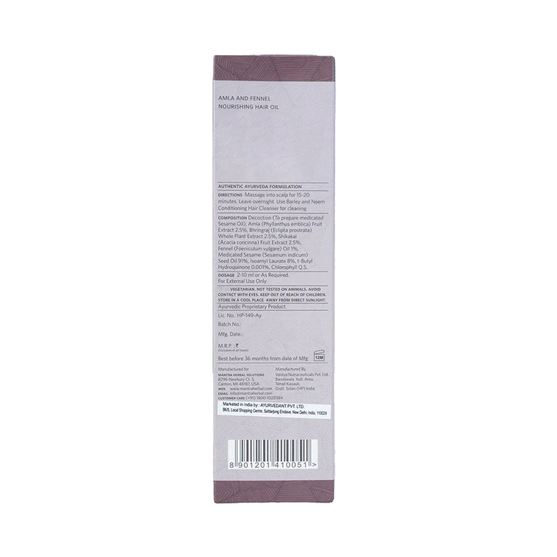 Amla And Fennel Nourishing Hair Oil