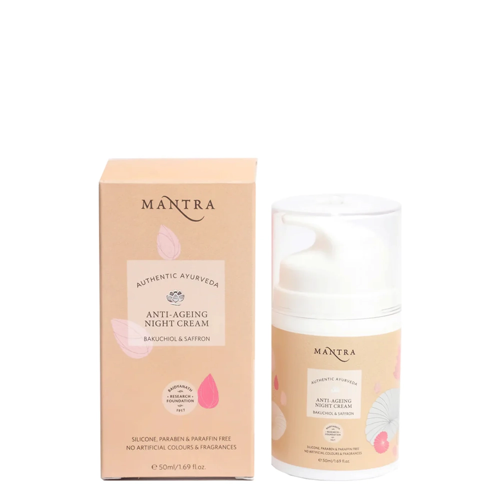 Anti-Ageing Night Combo: Anti-ageing Night Cream with Bakuchiol & Saffron 50ml + Cleansing Milk with Honey & Almond 50ml