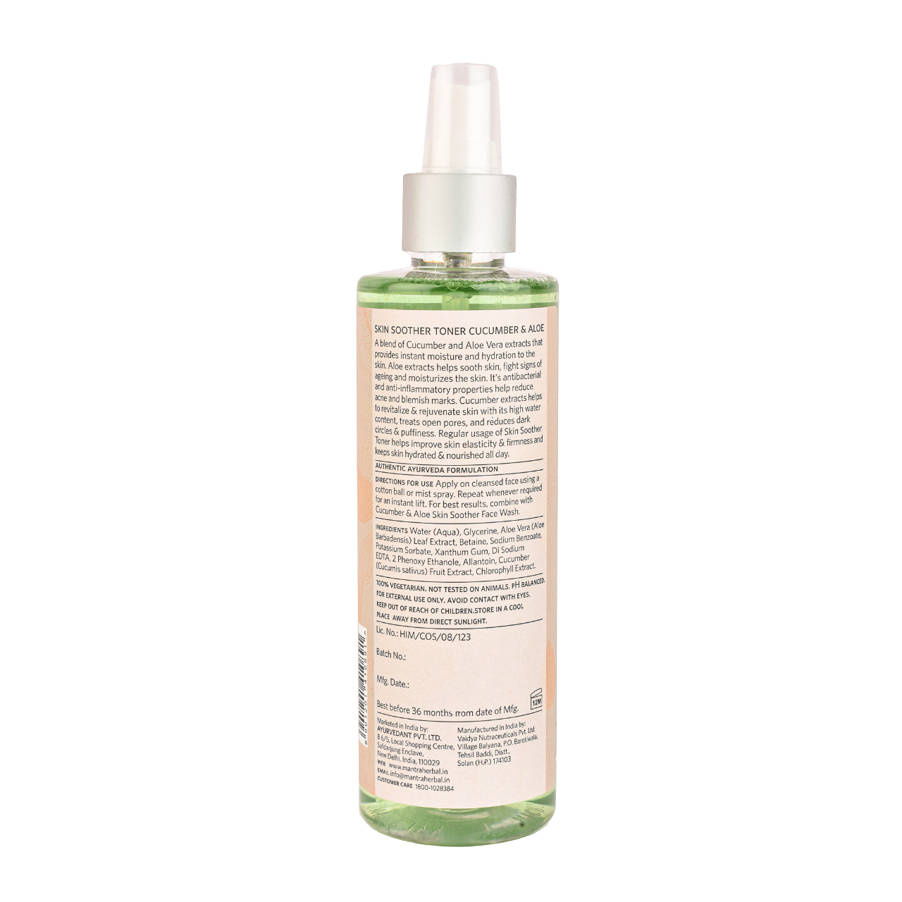 Skin Soother Toner Cucumber & Aloe