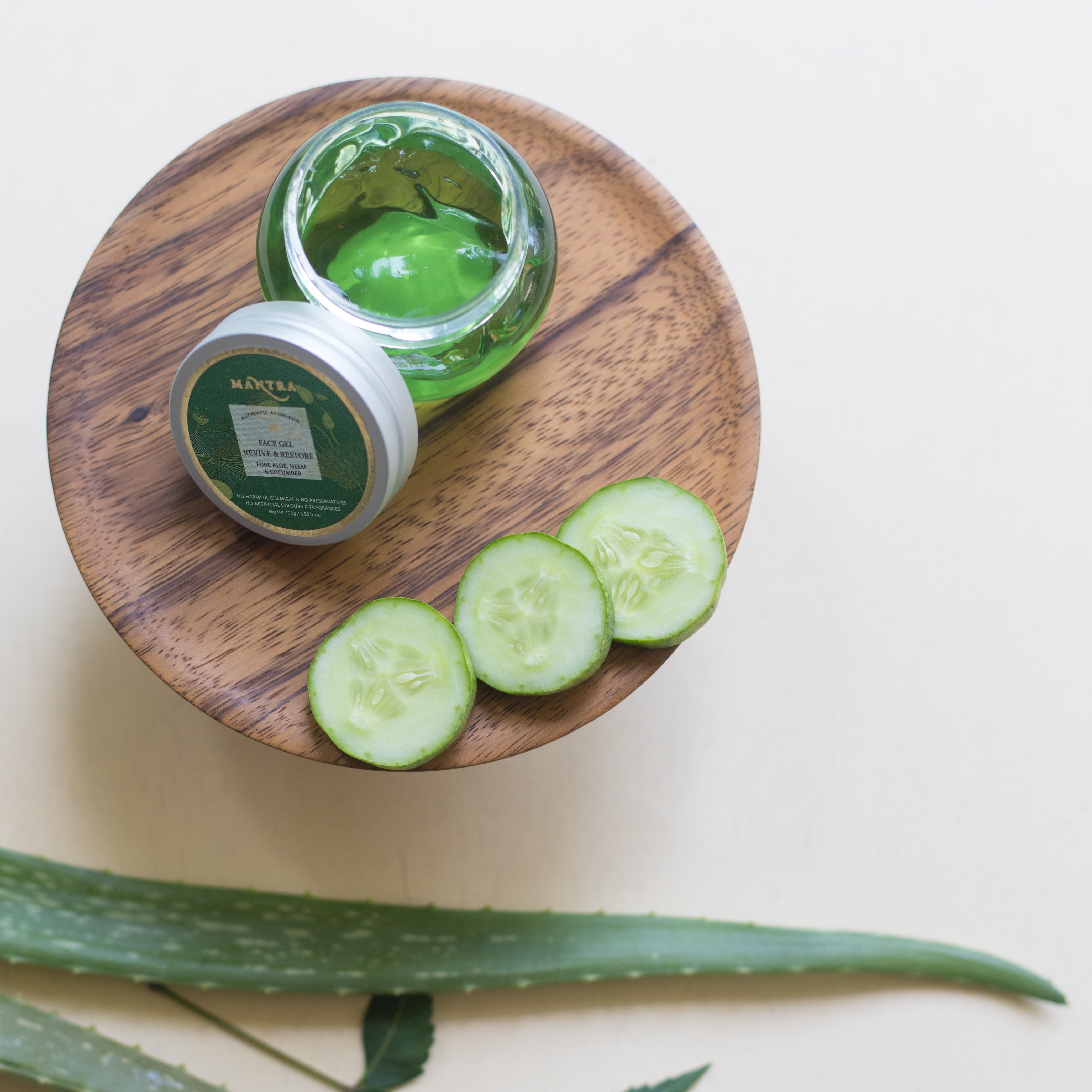 Face Gel Revive & Restore Pure Aloe, Neem & Cucumber