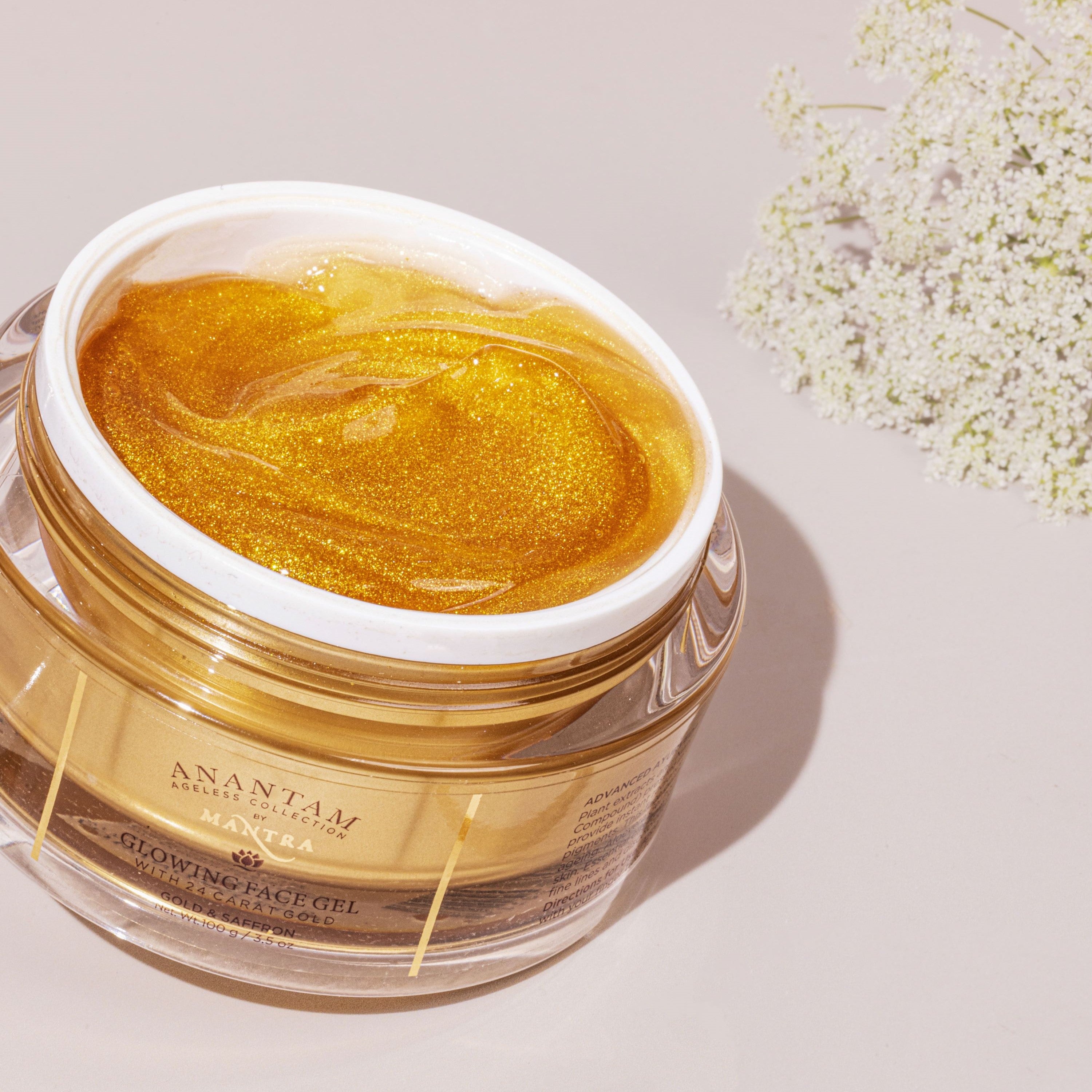 Gold and Saffron Glowing Face Gel with 24 Carat Gold
