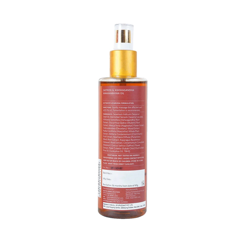 Saffron & Ashwagandha Mahanarayan Oil For Joint And Muscle Support