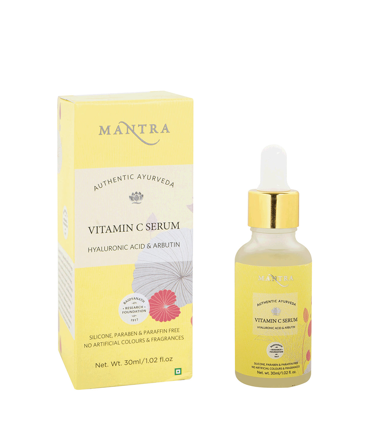 Vitamin C Serum with Hyaluronic Acid and Arbutin + Face Gel Revive & Restore Pure Aloe, Neem & Cucumber