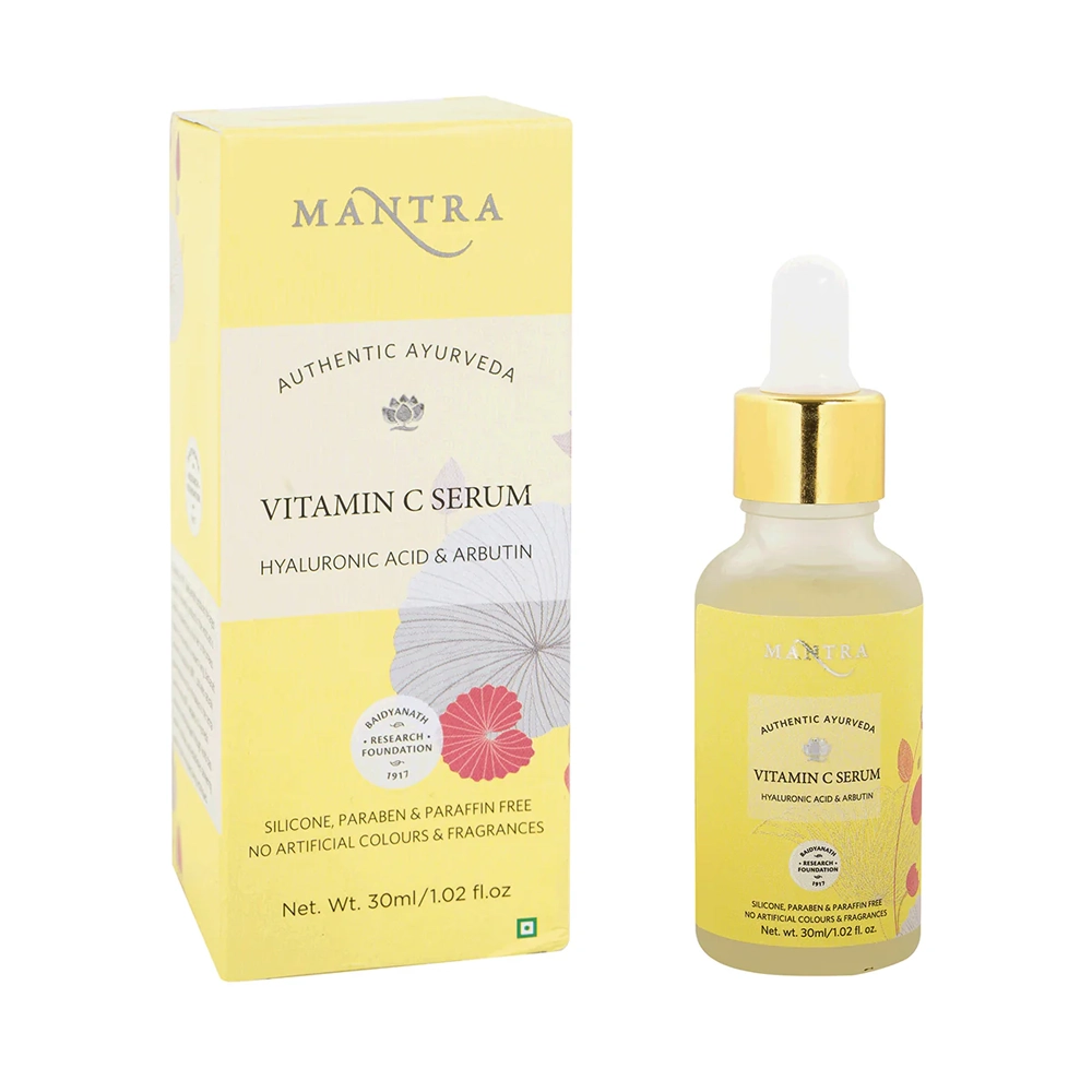 Bright & Calm Duo: Vitamin C Serum with Hyaluronic Acid and Arbutin + Face Gel Revive & Restore Pure Aloe, Neem & Cucumber