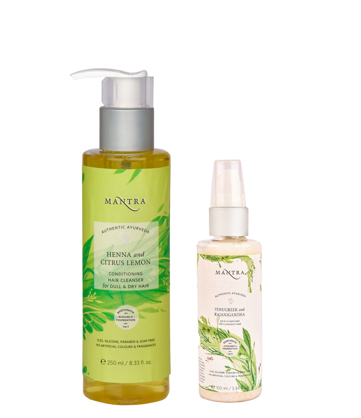 Henna & Citrus Lemon Conditioning Hair Cleanser 250ml  + Fenugreek & Rajnigandha Hair Conditioner 100ml