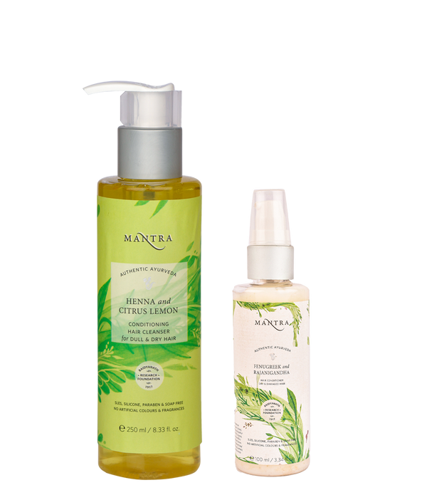 Henna & Citrus Lemon Conditioning Hair Cleanser 250ml  + Fenugreek & Rajnigandha Hair Conditioner 100ml