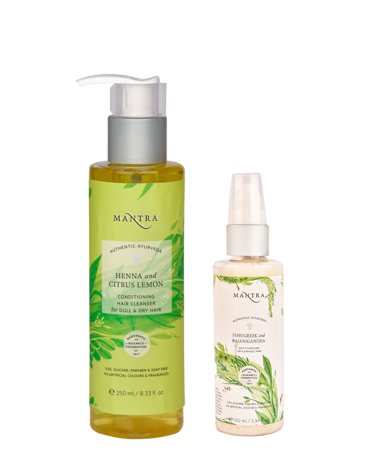 Henna & Citrus Lemon Conditioning Hair Cleanser 250ml  + Fenugreek & Rajnigandha Hair Conditioner 100ml