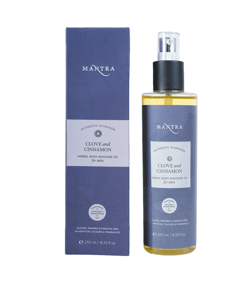 Clove & Cinnamon Herbal Body Massage Oil For Men
