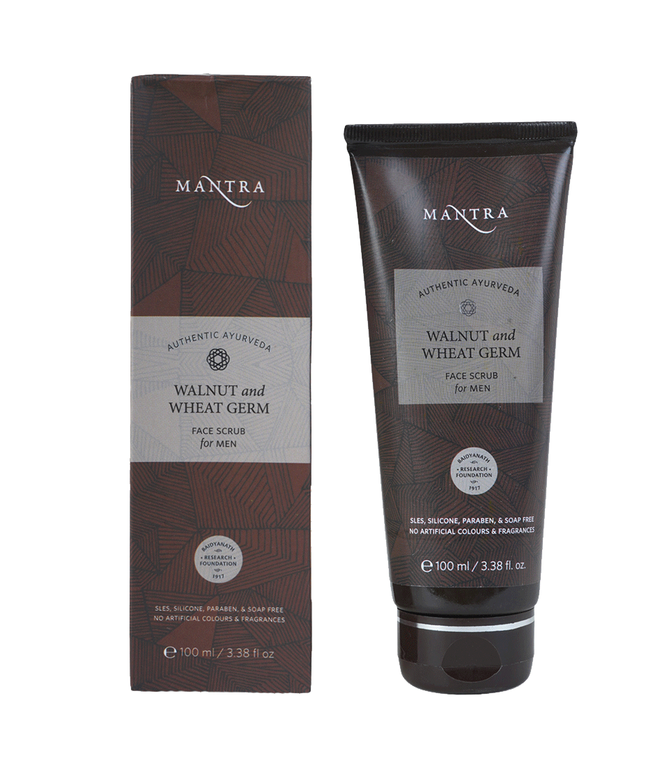 Walnut & Wheat Germ Face Scrub For Men